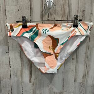 New! Roxy PT BEACH CLASSICS HIPSTER BOTTOM Side Cuts Floral Women’s Large